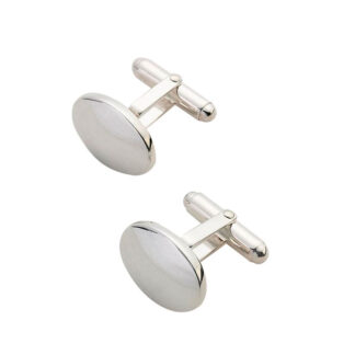 Sterling Silver Oval Cufflinks