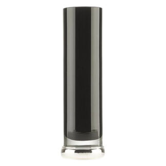 Hallmarked Black Glass Cylinder Vase