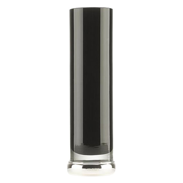 Hallmarked Black Glass Cylinder Vase - Broadway Silver