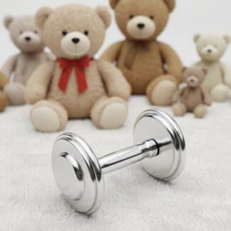 Hallmarked Silver Babies Dumbbell Rattle