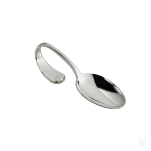 Hallmarked Silver Curved Child's Spoon